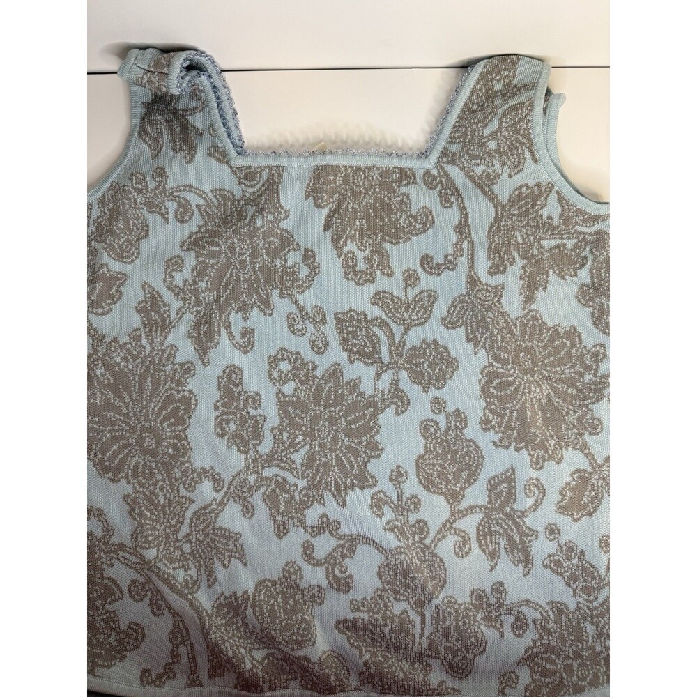 Sigrid Olsen Collection Knit Tank Top Blue Size Small Pre Owned - Picture 4 of 4